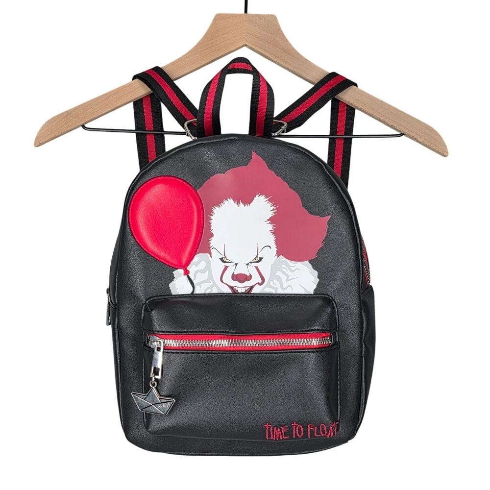 IT CHAPTER TWO PENNYWISE BACKPACK – “TIME TO FLOAT” – BLACK/RED – HOT TOPIC
